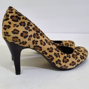 Liz Claiborne Tan and Black Animal Print Heels